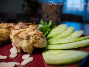 Homemade almond-crusted chicken breast