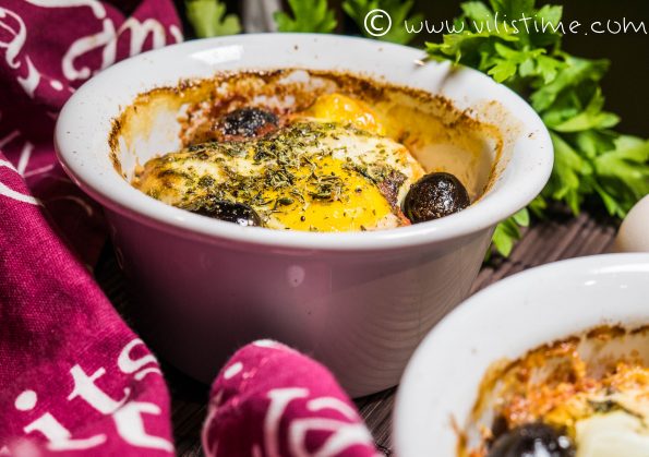 Запеканки с яйца, печени чушки и сирене