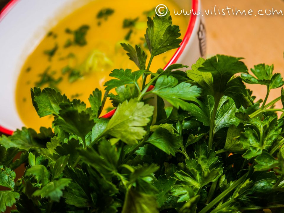 Зеленчукова крем супа с праз лук и сметана